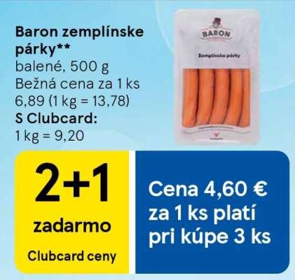Baron zemplínske párky