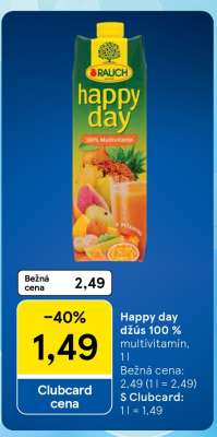 Happy day džús 100 % multivitamín, 1 l