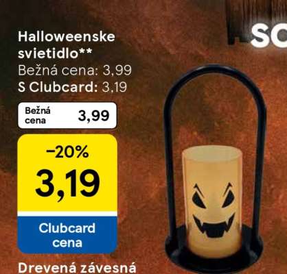 Halloweenske svietidlo**
