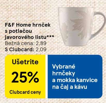 F&F Home hrnček s potlačou javorového listu***