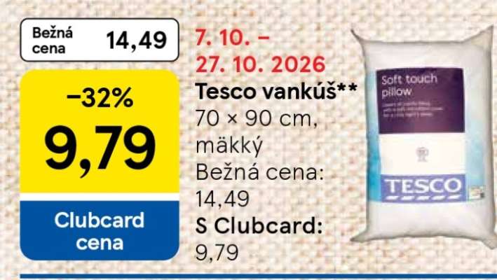Tesco vankúš**