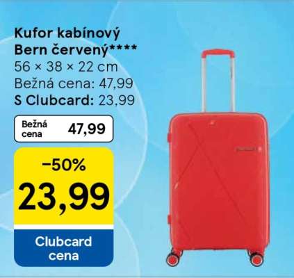 Kufor kabínový Bern červený