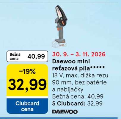 Daewoo mini řetazová pila