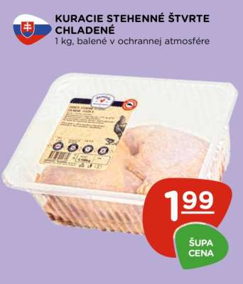 Kuracie stehnenné štvrte chladené