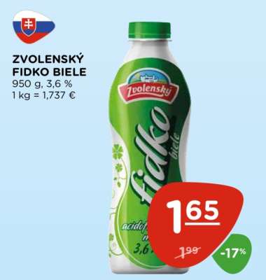 ZVOLENSKÝ FIDKO BIELE