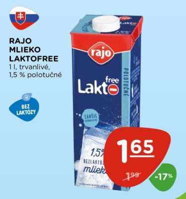 RAJO MLIEKO LAKTOFREE