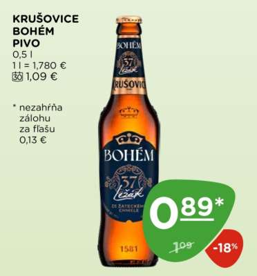 KRUŠOVICE BOHÉM Pivo