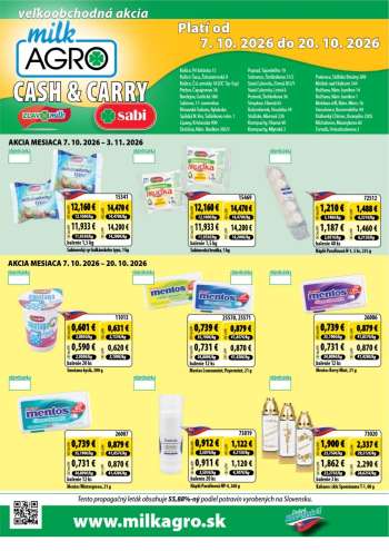 Leták Milk AGRO - 7.10.2026 - 20.10.2026.
