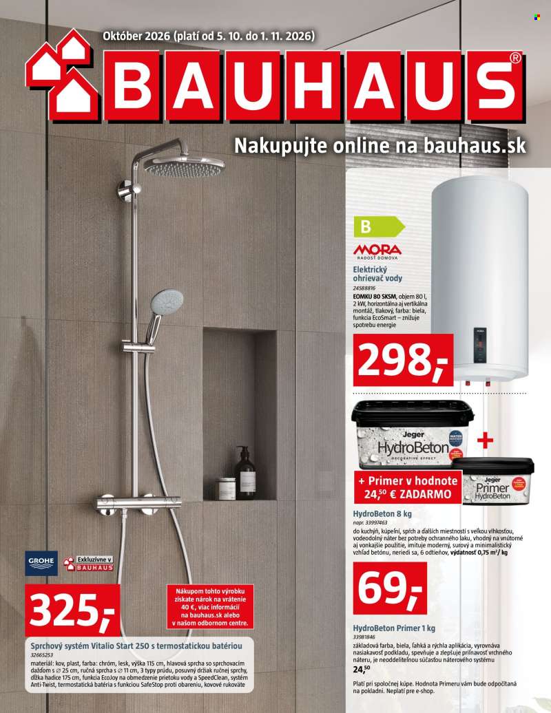 Leták Bauhaus - 5.10.2026 - 1.11.2026.