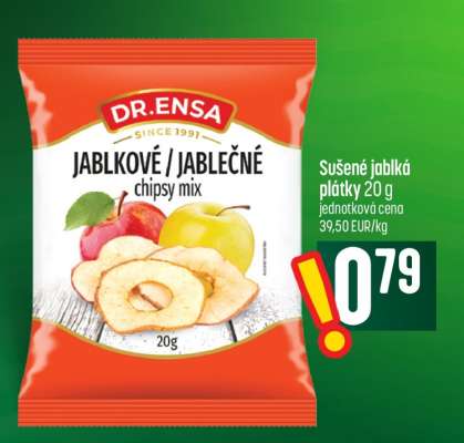 Sušené jablká plátky 20 g