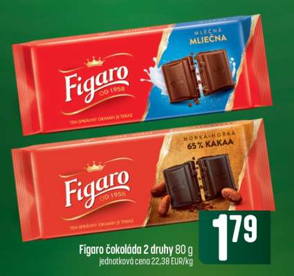 Figaro čokoláda 2 druhy