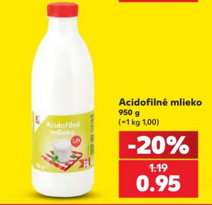 Acidofilné mlieko