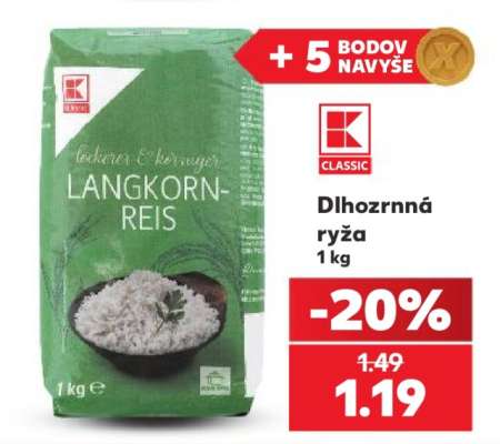 Dlhozrnná ryža 1 kg