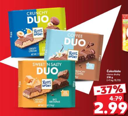 Čokoláda rôzne druhy 218 g