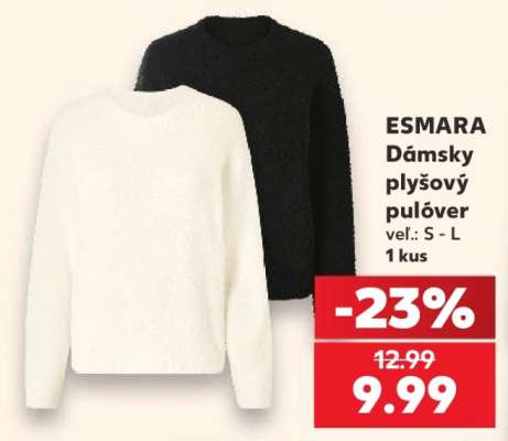 ESMARA Dámsky plyšový pulóver