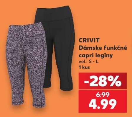 CRIVIT Dámske funkčné capri legíny