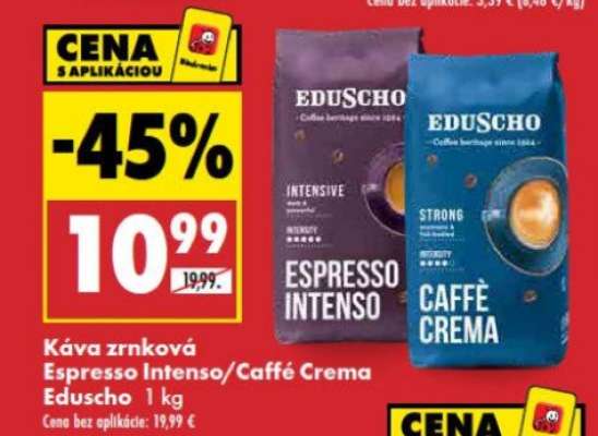 Káva zrnková Espresso Intenso/ Caffé Crema Eduscho 1 kg