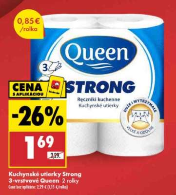 Kuchynské utierky Strong 3-vrstvové Queen 2 rolky