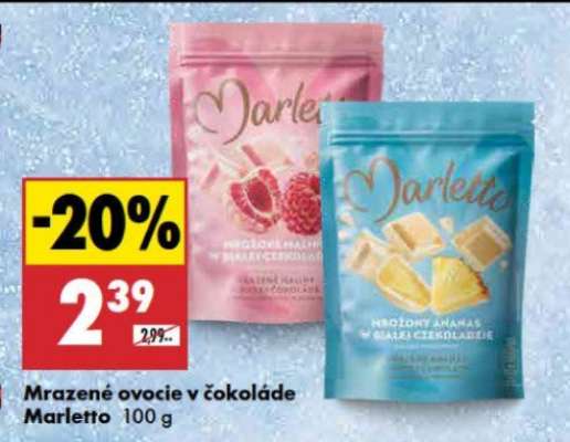 Mrazené ovocie v čokoláde Marletto 100 g