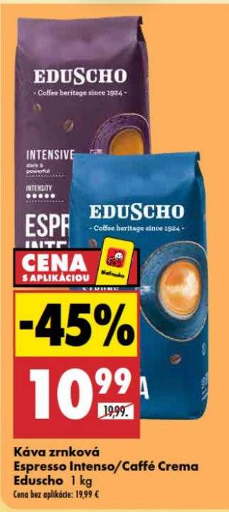 Káva zrnková Espresso Intenso/Caffé Crema Eduscho