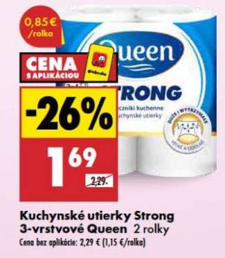 Kuchynské utierky Strong 3-vrstvové Queen 2 rolky