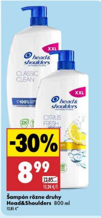 Šampón rôzne druhy Head&Shoulders 800 ml