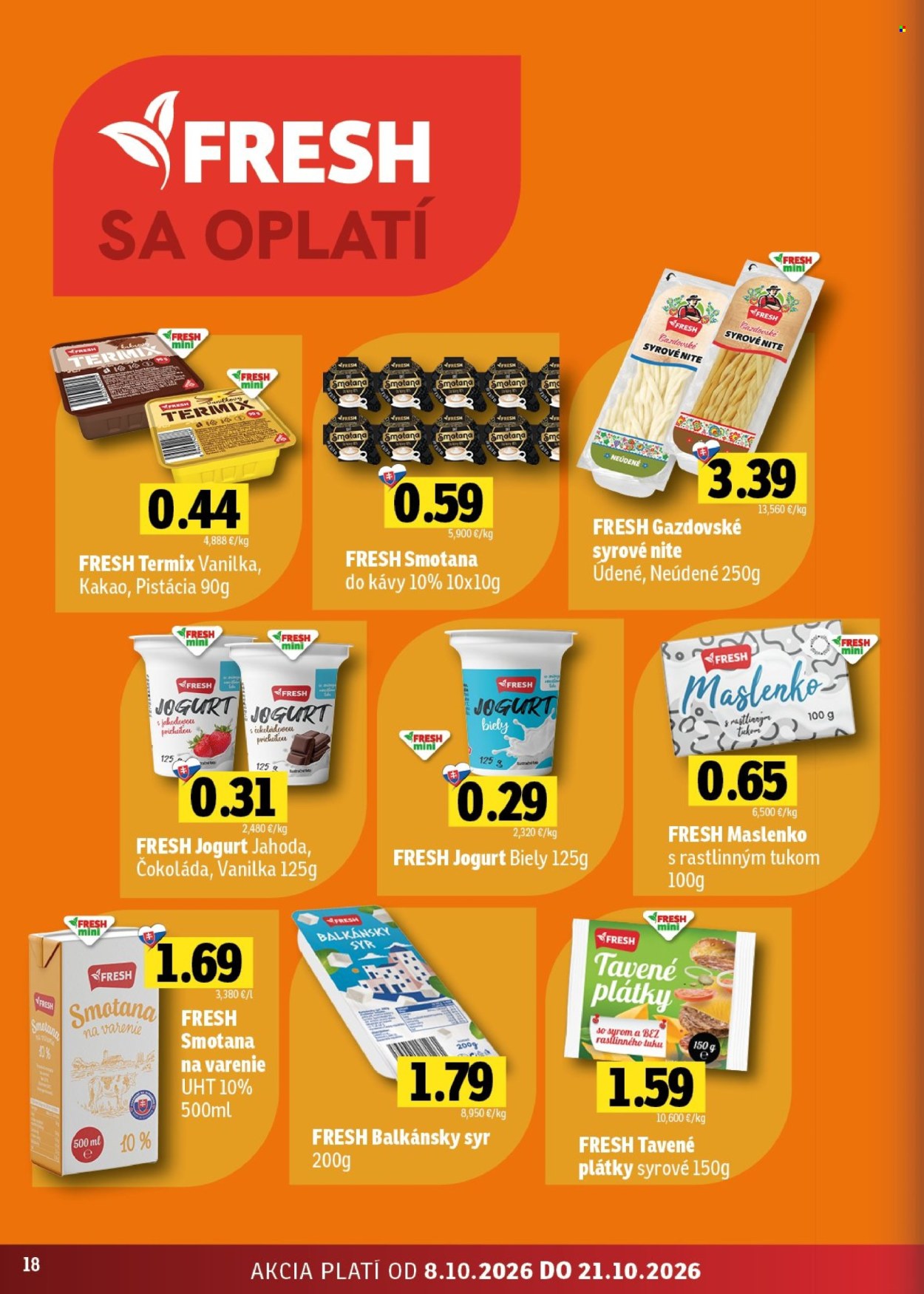 Leták FRESH - 8.10.2026 - 21.10.2026. Strana 18