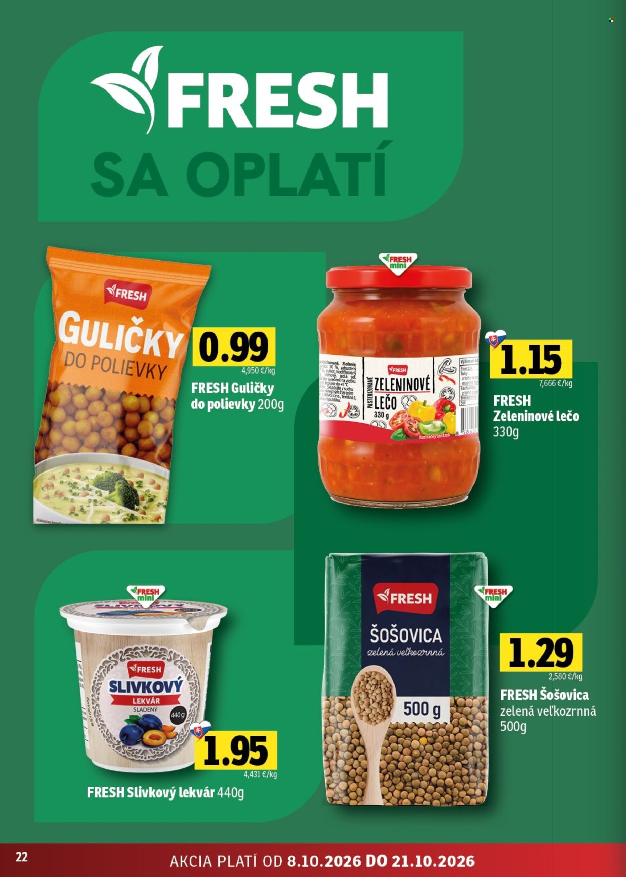 Leták FRESH - 8.10.2026 - 21.10.2026. Strana 22