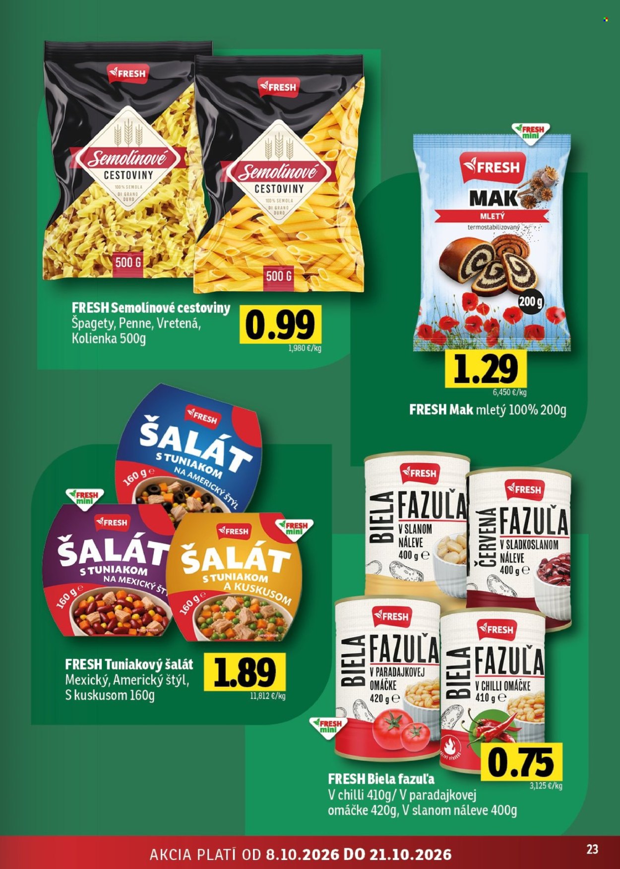 Leták FRESH - 8.10.2026 - 21.10.2026. Strana 23