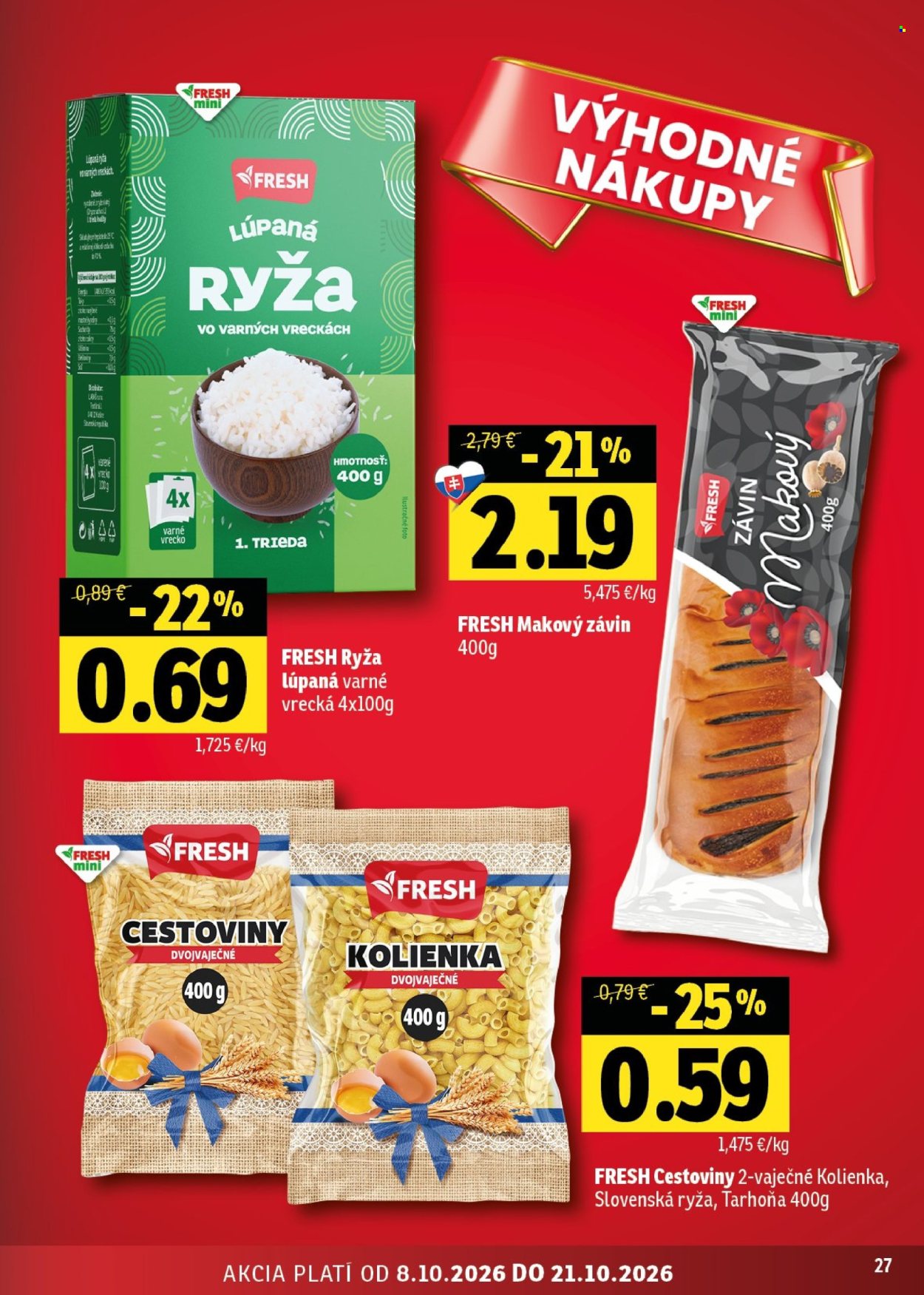 Leták FRESH - 8.10.2026 - 21.10.2026. Strana 27