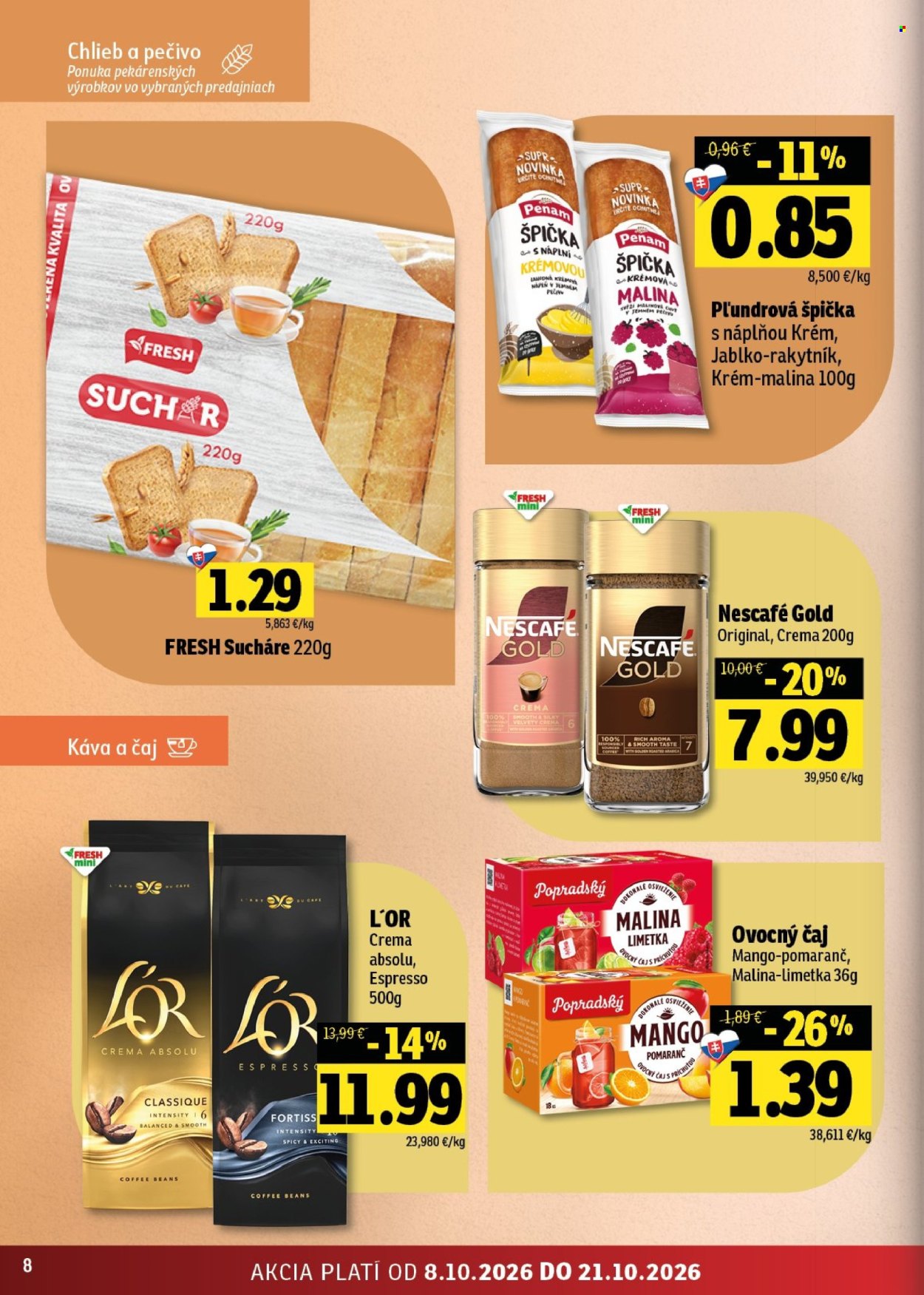Leták FRESH - 8.10.2026 - 21.10.2026. Strana 8