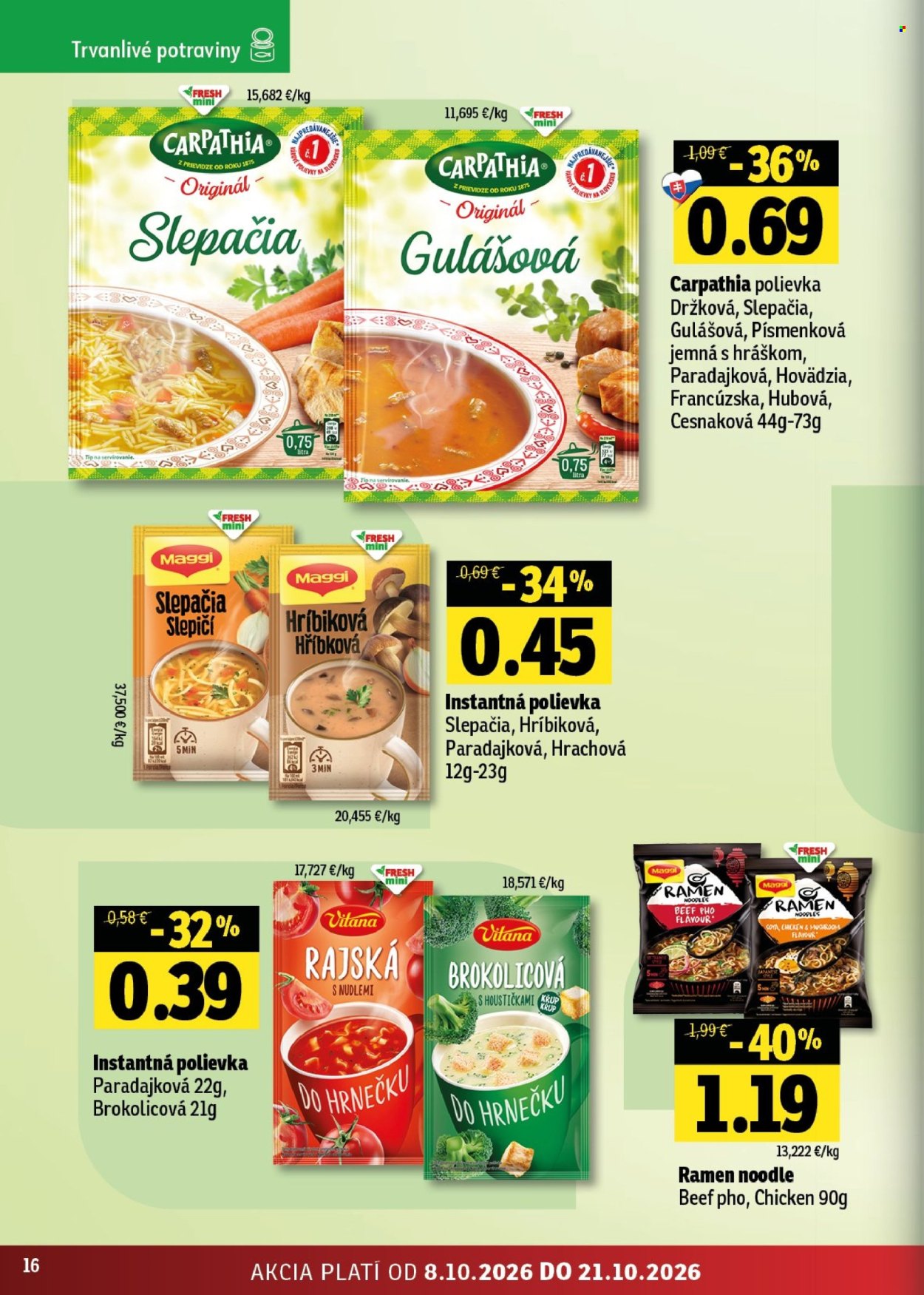 Leták FRESH - 8.10.2026 - 21.10.2026. Strana 16