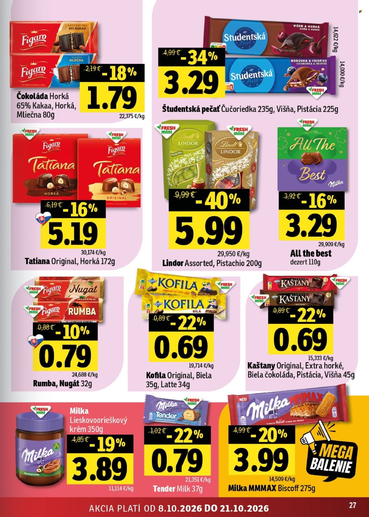Leták FRESH - 8.10.2026 - 21.10.2026. Strana 27