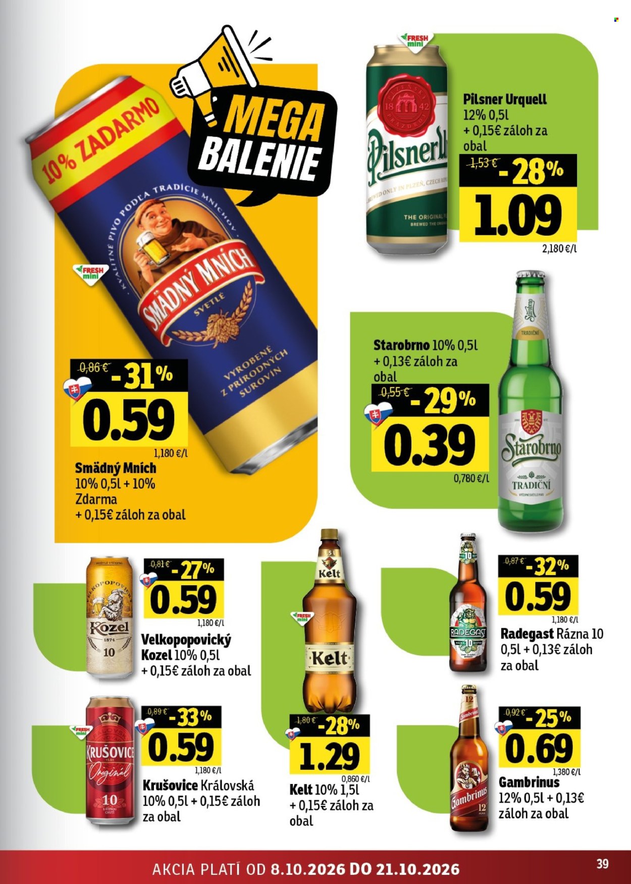 Leták FRESH - 8.10.2026 - 21.10.2026. Strana 39