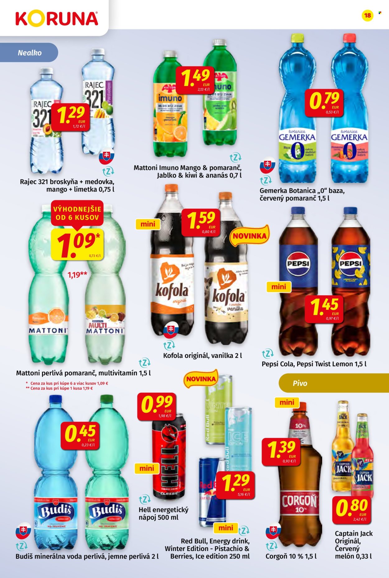Leták Potraviny KORUNA - 9.10.2026 - 21.10.2026. Strana 18