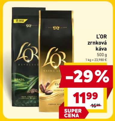 L’OR zrnková káva