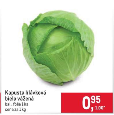 Kapusta hlávková biela vážená