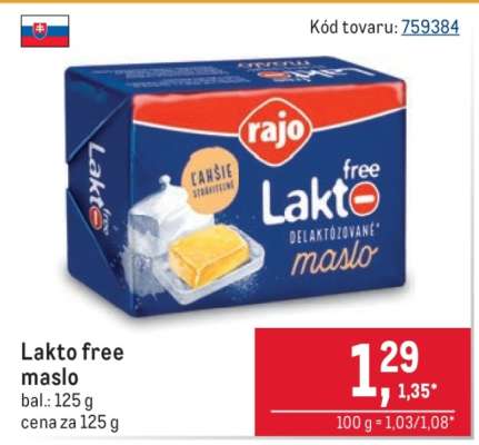 Lakto free maslo