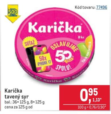KARIČKA Tavený syr