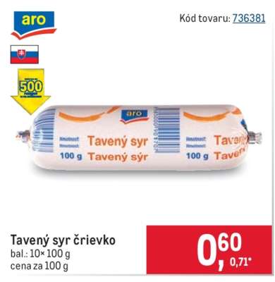 Tavený syr črievko