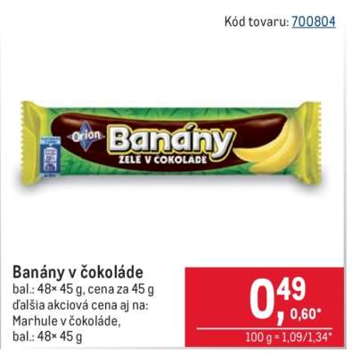 Banány v čokoláde