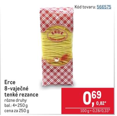 Erce 8-vaječné tenké rezance