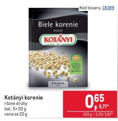 Kotányi korenie
