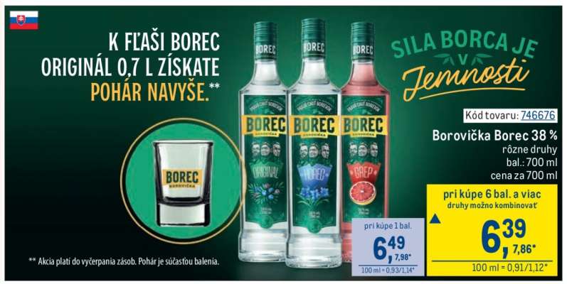 Borovička Borec 38 %