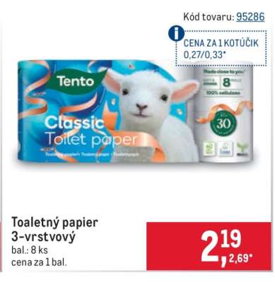 Toaletný papier 3-vrstvový