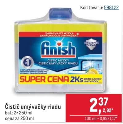 Čistič umývačky riadu