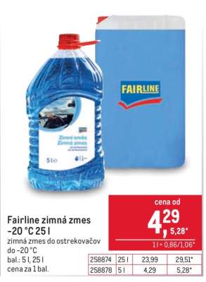 Fairline zimná zmes -20 °C 25 l