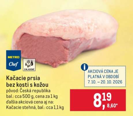 Kačacie prsia bez kosti s kožou