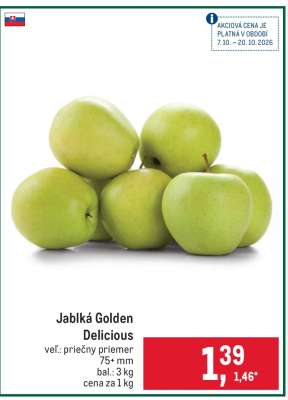 Jablká Golden Delicious