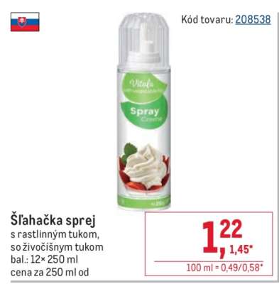 Šľahačka sprej